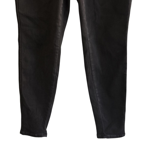 Judy Blue Black Denim Jogger Pants Size 26 High Waist Stretch Drawstring Casual - Picture 4 of 16